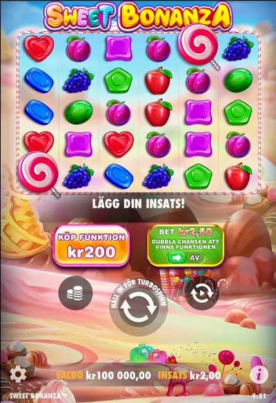 Sweet Bonanza hos Klirr Casino